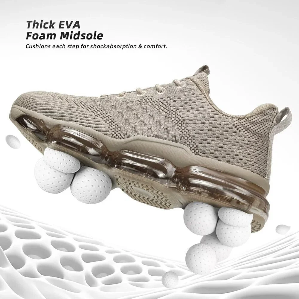 Men's Khaki Running Shoes Fashion Casual Walking Tennis Sneakers Trail Sport Gym